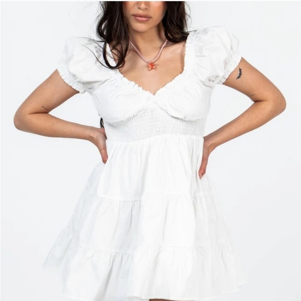 Princess Polly White Mini Dress Size 6 G185
